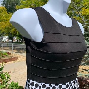 Danny & Nicole Black/White Polk-a-Dot Tank Dress|6